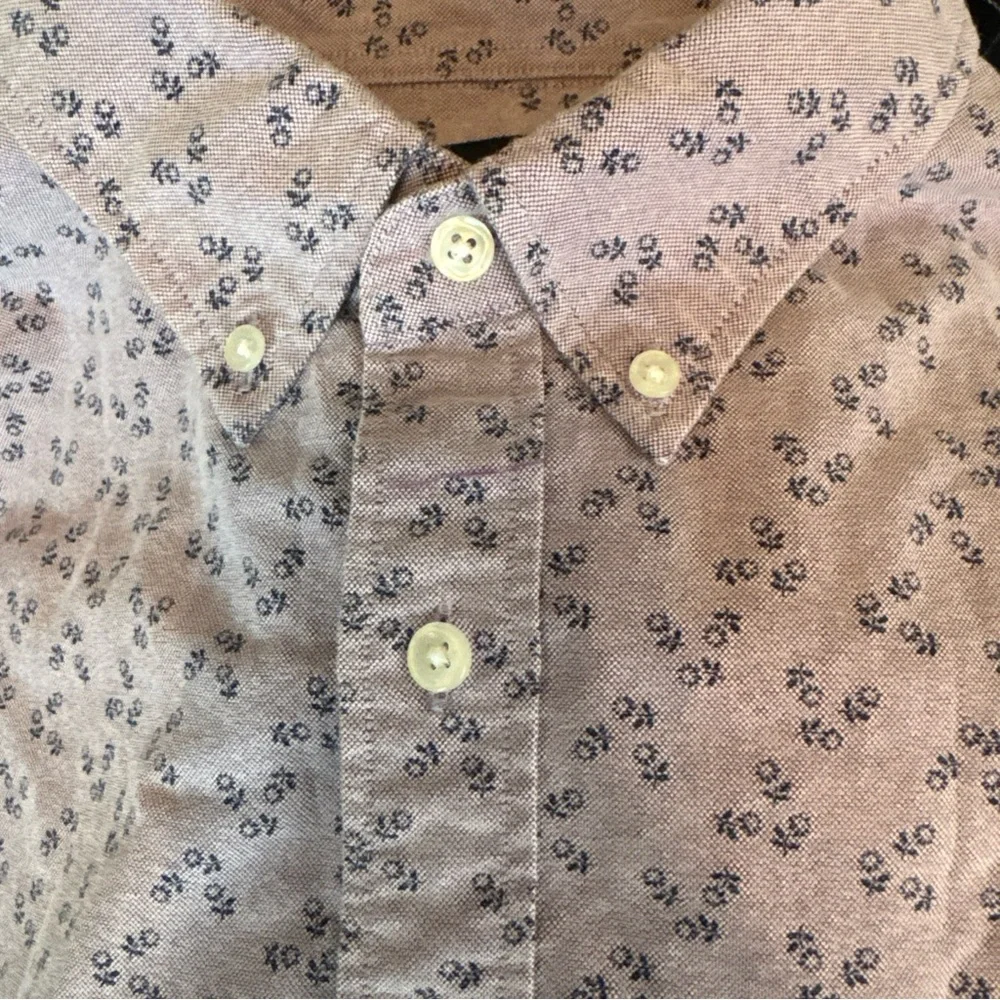 J Crew Flex Purple Button Front Long Sleeve Shirt‎ Mens XL, 17.5, Style H4730